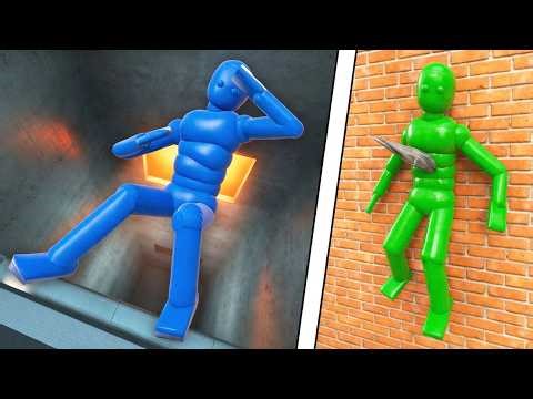 Euphoria Ragdoll Physics Test: The Best NPC Falls In Obstacle Course! Experiment #12