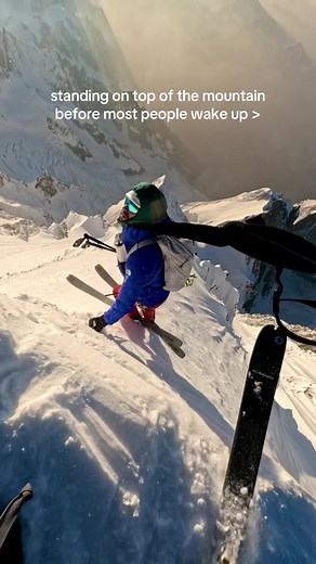 Morning Skiing Adventures on the Mountain Ridge