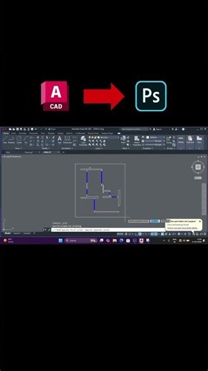 Autocad to photoshop 2026 in hindi
