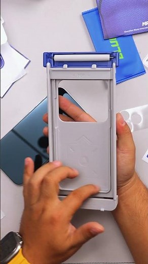 Three screen protectors applied to iPhone 17 Pro Max