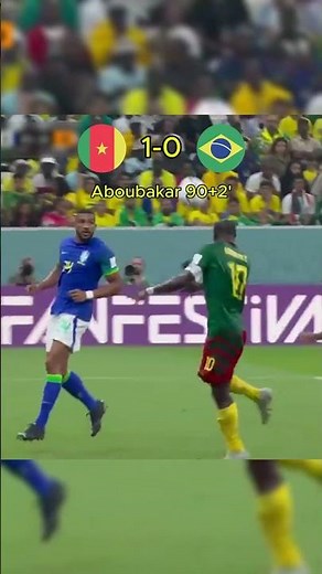Historic Upset! 😱 Cameroon 1-0 Brazil | FIFA World Cup 2022 #cameroon #brazil #shorts
