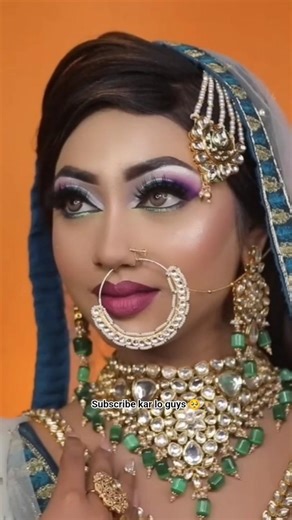 10milion views# gorgeous muslim bridal makeup tutorials step by step #makeuptips #bridelmakup