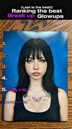 Ranking the Best Break Up Glowups! (part 1)💔✨ #shorts #glowup #transformation #makeup