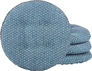 Klear Vu Raindrops The Gripper Non-Slip Tufted Barstool Cushion, Round Barstool Cover for Dining Rooms, Cafes, Bars and Restaurants, 14", 4 Pack, Wedge