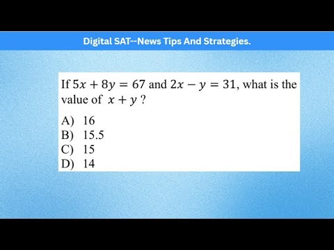 DSAT System of Linear Equation Explained | Step-by-Step SAT Math Solution | Laudable Tutors