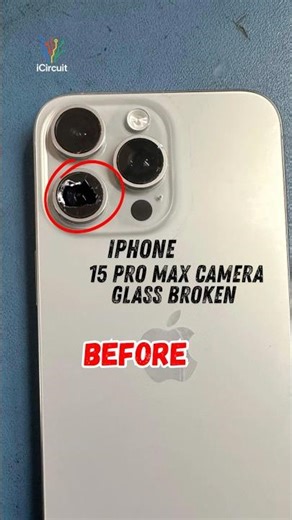 Visit iCircuit for reliable iPhone 15 Pro Max camera glass repair trusted by hundreds of customer