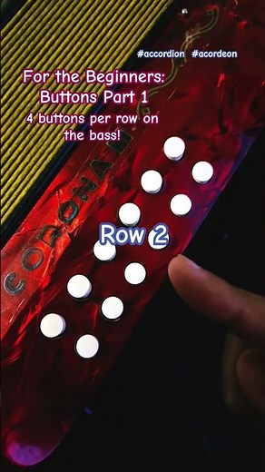 Beginner Knowledge: Buttons Part I - Bass and Rows #accordion #acordeon