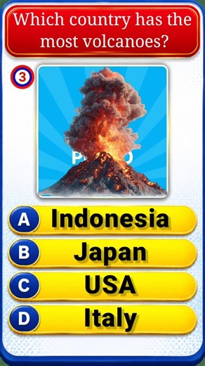 Which country has the most volcanoes 🌋?