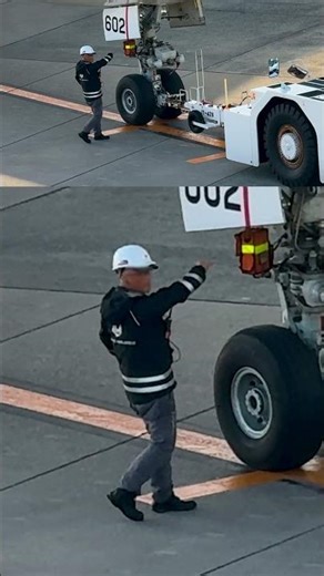 ウイングマン、サインを交わしてプッシュバック開始！JAL Boeing 767-346/ER 大阪国際（伊丹）空港 #shorts