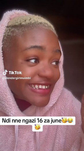 Comfortable Pink Hooded Garment and Hand Gestures