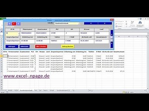1_Datenbank Programm mit flexibler Maske erstellen. Excel-Arbeitsmappe mit Makros erstellen.