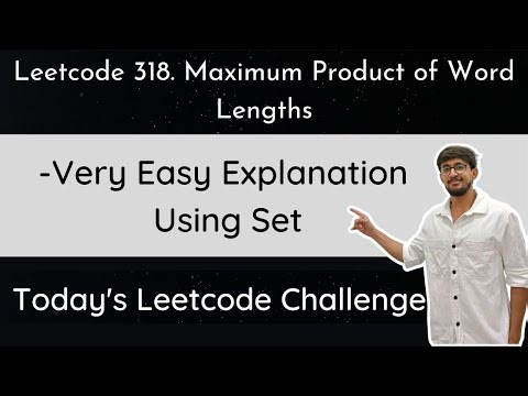 Leetcode 318 Maximum Product of Word Lengths | Hindi