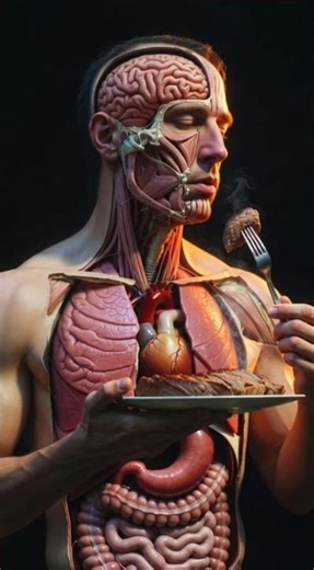 What Happens When Meat Enters Your Body? 🥩 | 3D Human Anatomy Visualization