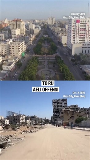 38K views · 717 reactions | The Israeli offensive in Gaza following the Hamas attack has devastated the Strip over the past two years. Associated Press footage before and during the war offer some sense of the destruction in the coastal territory. | AP | Facebook