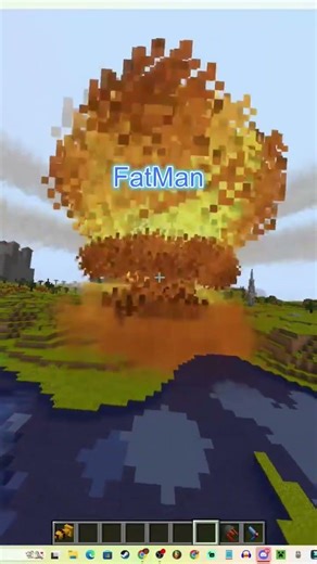 Little Boy vs Fat Man...rip my frames #minecraft #minecraftshorts #minecraftmemes #gaming