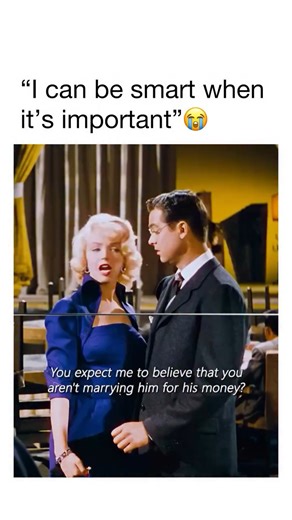 Eco Movie on Instagram: "He’s being supportive😭 he said “there” with a smile 📽️: Gentlemen Prefer Blondes Lorelei Lee (Marilyn Monroe) is a beautiful showgirl engaged to be married to the wealthy Gus Esmond (Tommy Noonan), much to the disapproval of Gus’ rich father, Esmond Sr., who thinks that Lorelei is just after his money. When Lorelei goes on a cruise accompanied only by her best friend, Dorothy Shaw (Jane Russell), Esmond Sr. hires Ernie Malone (Elliott Reid), a private detective, to fol