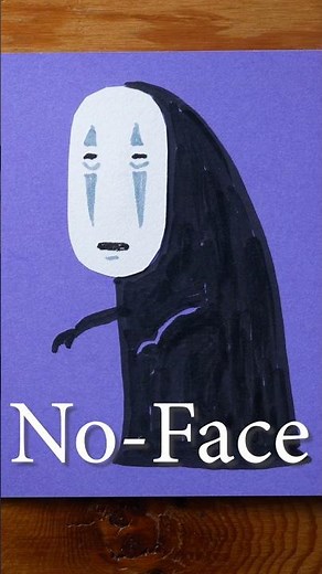 Spirited Away No Face Drawing💜 #studioghibli