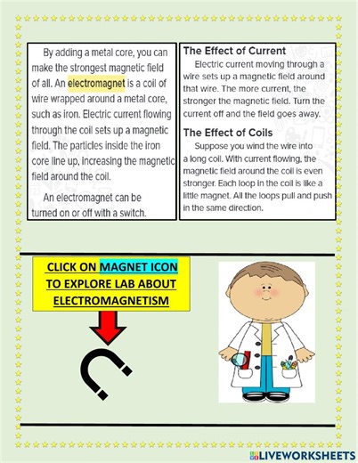 Chapter 7 lesson 4 ELECTRICITY PART 2 interactive worksheet