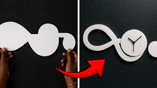 DIY Homemade Clock | Foam Sheet & Thermocol Clock Craft