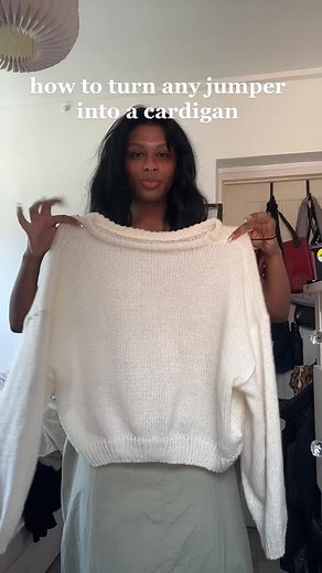 Cómo transformar un suéter en un cardigan
