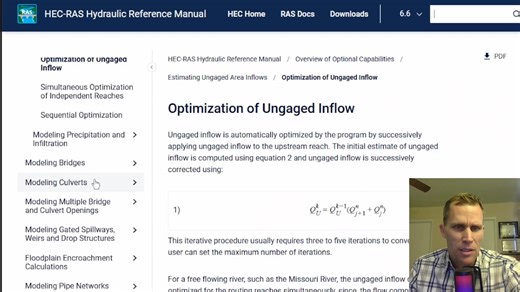 HEC RAS Lesson 47 - Ungaged Lateral Inflows