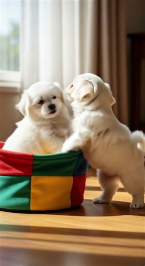 Adorable Maltese Puppy in Toy Box🐾 So Funny Watch This Cute Playtime #puppy #maltese #funny