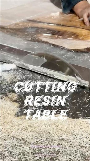Cutting & Sanding the Clear Resin Table – Precision in Motion ✨🪚