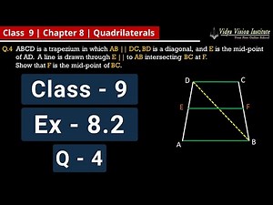 Class 9 Maths, Exercise 8.2 - Q 4 🌟 Quadrilaterals 🌟 NCERT, CBSE 🎯
