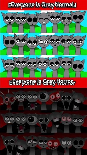 Incredibox Sprunki OC – Everyone Is Gray 😱 From Normal to Horror Transformation 💀🔥 | Viral Animation