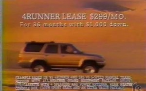 【美国广告】1995年美国丰田4-Runner汽车广告