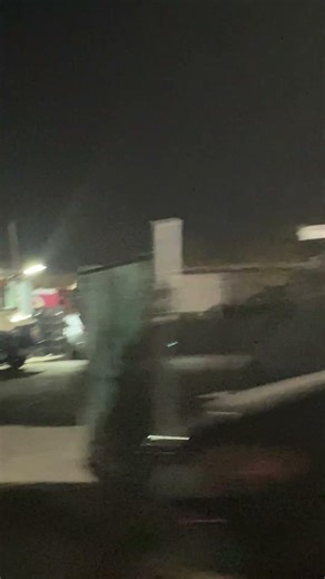 Passing the tasty frosty place at night with the all the trucks parked