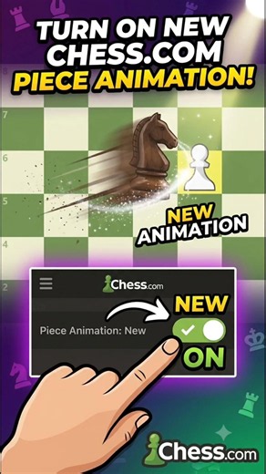 How to Turn On NEW Chess.com Piece Animation! ♟️