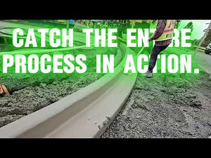 Poured a concrete curb and gutter using a Gomaco machine to maximize efficiency, #atwork