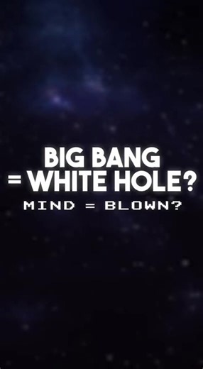 Are We Living Inside a White Hole?! 🤯 #Space #Universe #Shorts 📝 Description What if the Big Bang wasn’t the true beginning? Some quantum gravity models suggest the universe didn’t start from nothing — it bounced. Instead of a singular beginning, a previous universe collapsed… and what we call the Big Bang may have been a white hole eruption. In this idea, black holes don’t end reality. They transform it. And our entire expanding universe could be the inside of a white hole from an earlier cos