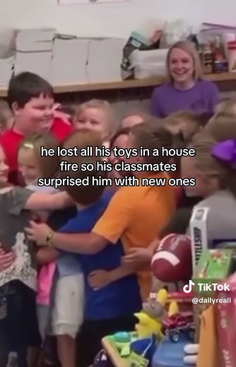 Classmates Surprise Boy After House Fire Loss