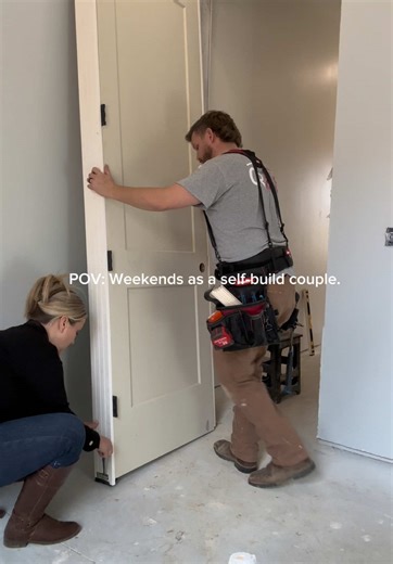 Building a house is one thing. Building it together is another. This is what I love about Sunday 🤍 #selfbuild #diyhome #GC #couplesoftiktok #homebuild