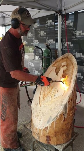 Chainsaw Carving Western Wood Art | Cowboy Riding a Bucking Horse | Chainsaw Artist
