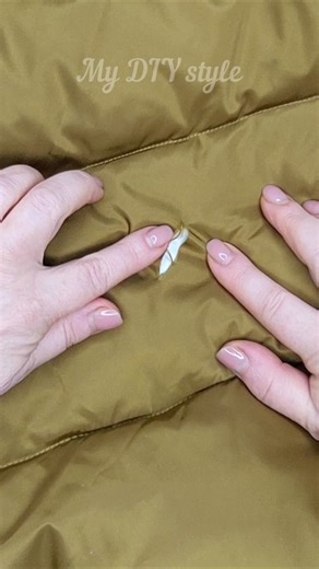 Hole in Puffer Jacket? 30 Second Fix!