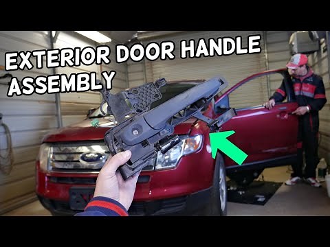 FRONT EXTERIOR DOOR HANDLE ASSEMBLY REMOVAL REPLACEMENT FORD EDGE, LINCOLN MKX