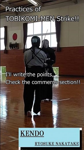 【Kendo:Basic】Practices of TOBIKOMI-MEN Strike #MEN #kendo