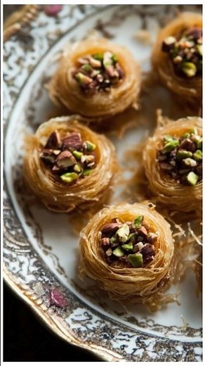 Birds nest Baklava with Kataifi pastry (Easter?)