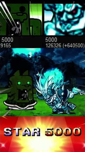 Aku Greater Balrog Cat vs Uber Rare Cats アク・大狂乱ゴムネコ vs 超激レア にゃんこ大戦争スター5000 にゃんこ大戦争 UBERS BOSS