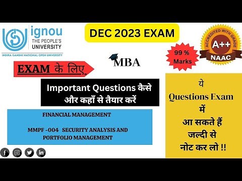 MMPF - 004 MOST IMPORTANT QUESTION | IGNOU MBA |GYAN GATE