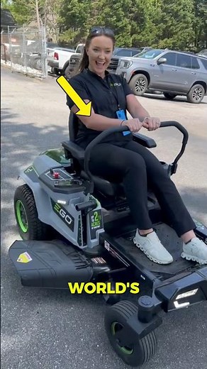 This ridable lawn mower is genius