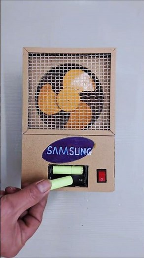 Making a fan using a cardboard box #DIY #CardboardFan #Handmade