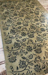 Hand Painted Floorcloth Area Rug in a Brand New Jacobean Floral Design. Expertly Hand-crafted to Last!!! - Etsy