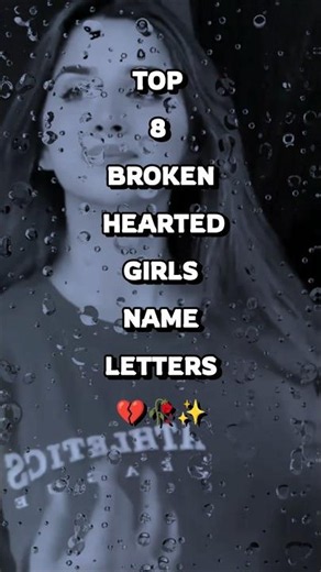 Top 8 Broken Hearted Girls Name Letters 💔✨