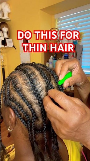 Learn how to do the Perfect Braid Pattern for Thinning Edges & Short Thin Hair #shorthair #thinhair