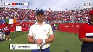 Rory McIlroy gets the final day of the Ryder Cup underway 👊 | Ryder Cup Europe