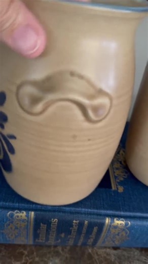 Pfaltzgraff Folk Art Stoneware Vase and Utensil Crock Set - Etsy